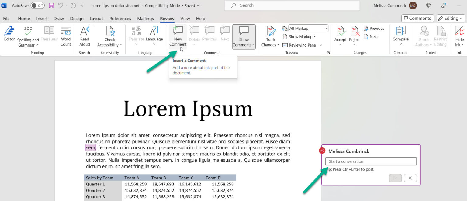 Using Track Changes And Comments In Word Valusource Support Using Track Changes And Comments In Word Valusource Support